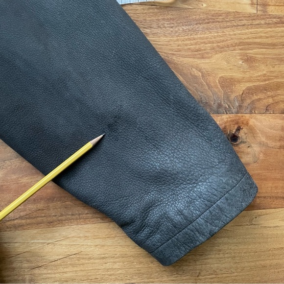 Perry Ellis Brown Nubuck Leather Car Coat Jacket - Picture 11 of 15